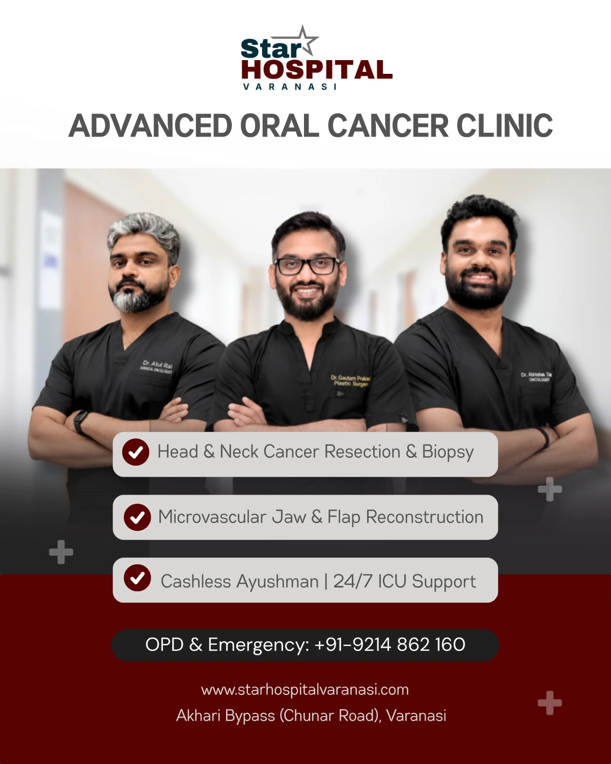 Best oral cancer specialist in Varanasi and head and neck cancer surgeon at Star Hospital
